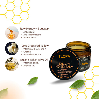 Orange Flavoured Organic Tallow Moisturising Honey Balm
